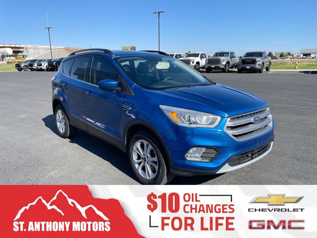 2017 Ford Escape SE in Blue — front three-quarter view