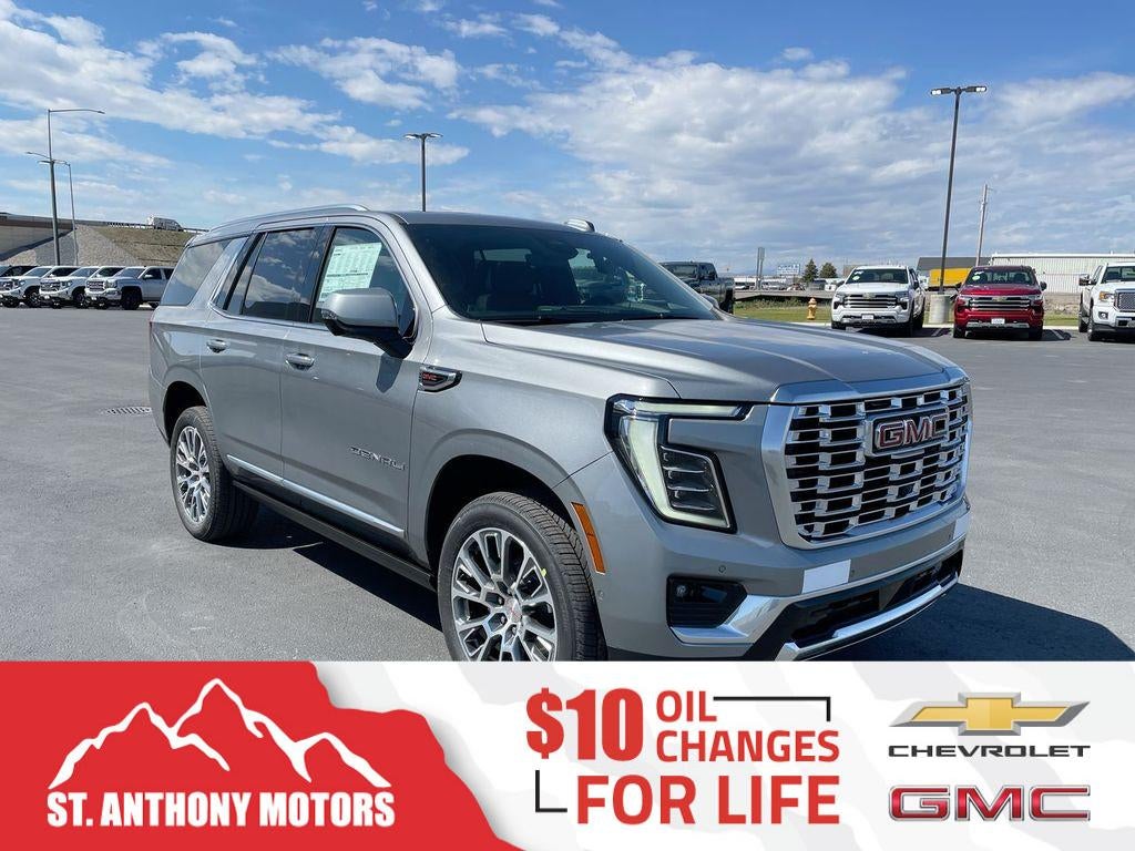 2026 GMC Yukon Denali in Sterling Metallic — front three-quarter view