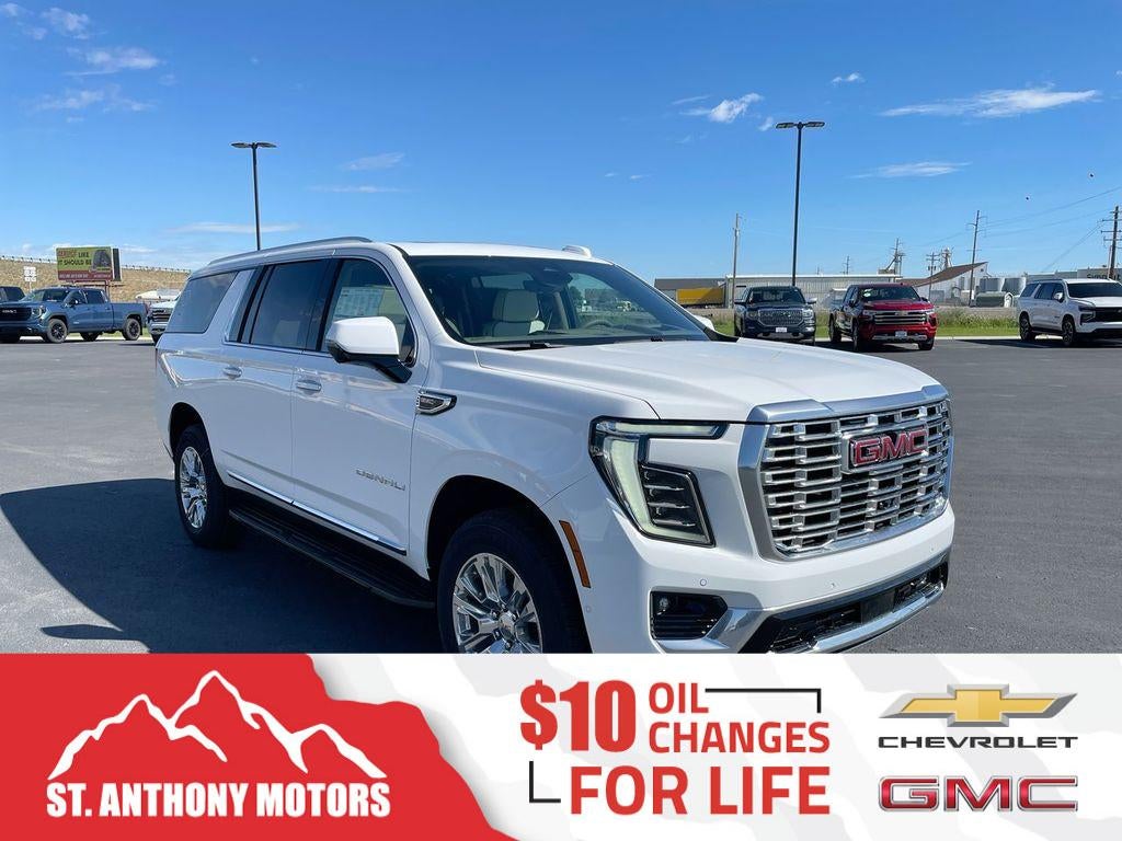 2026 GMC Yukon XL Denali in Summit White — front three-quarter view