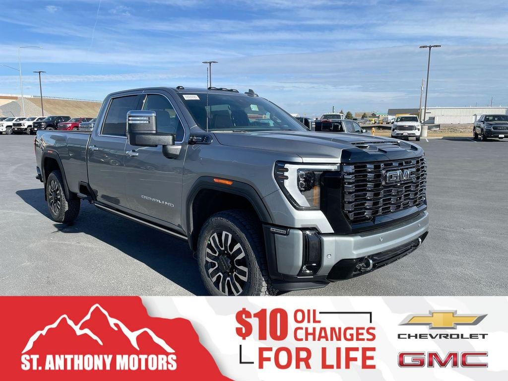 2026 GMC Sierra 2500 HD Denali Ultimate in Sterling Metallic — front three-quarter view