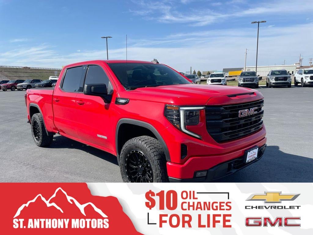 2024 GMC Sierra 1500 Elevation in Cardinal Red — front three-quarter view